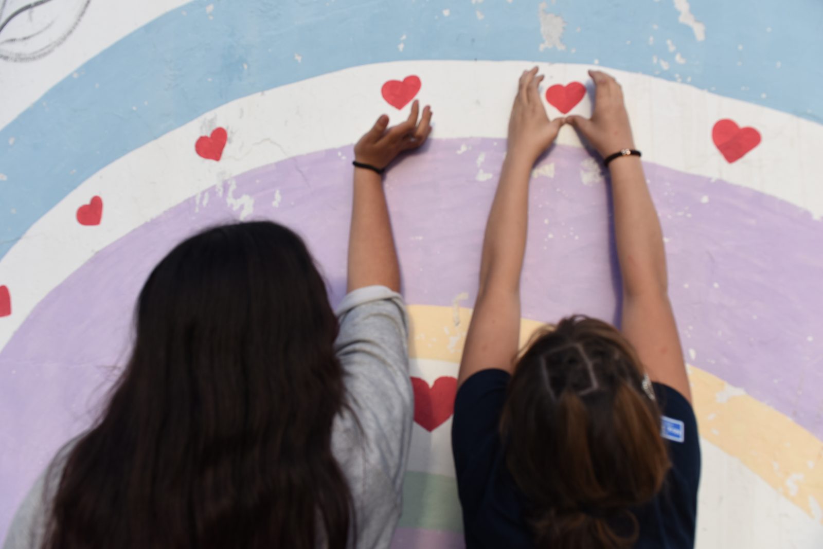 Mural de corazones